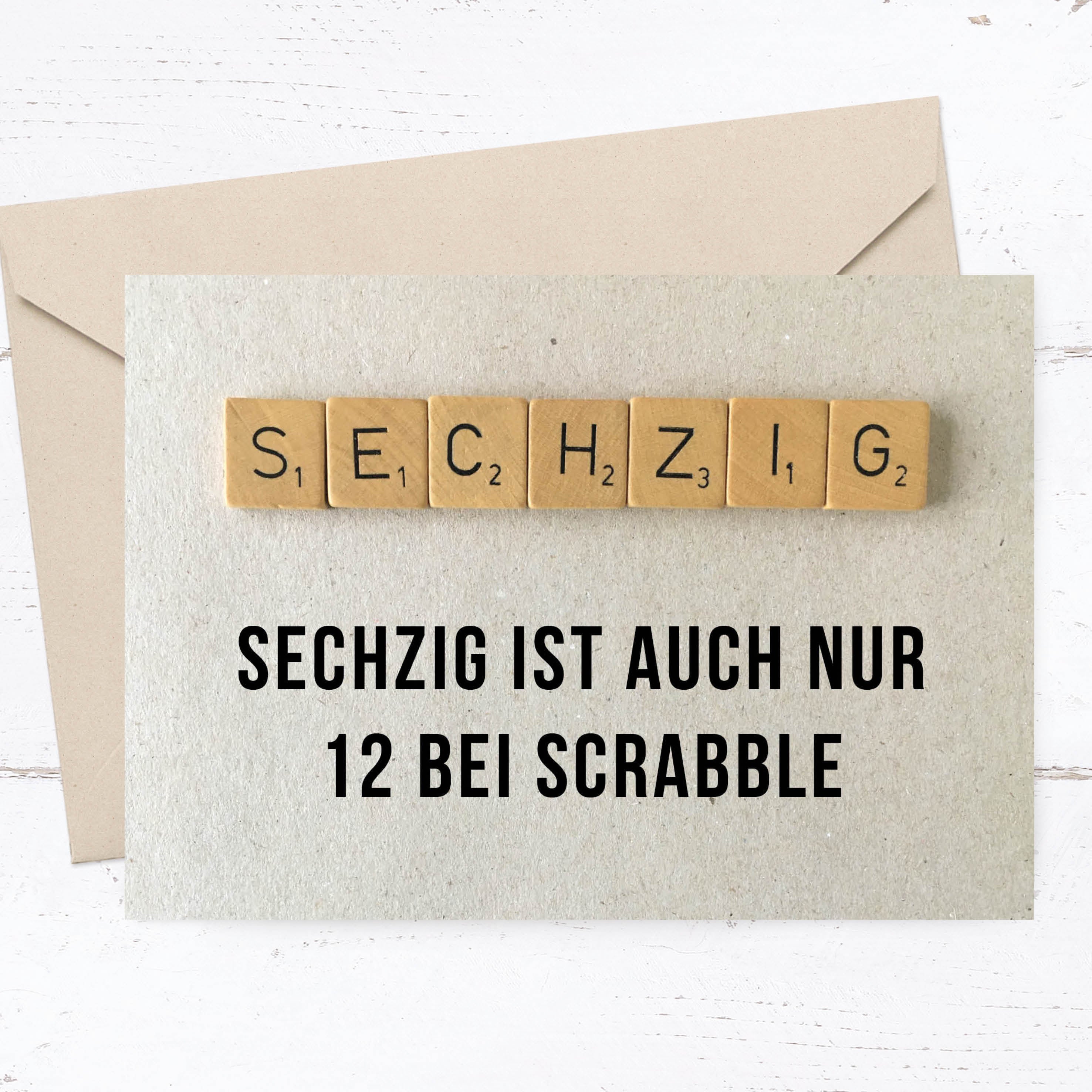 Einladung zum 60. Geburtstag: Scrabble Individuelle Einladung